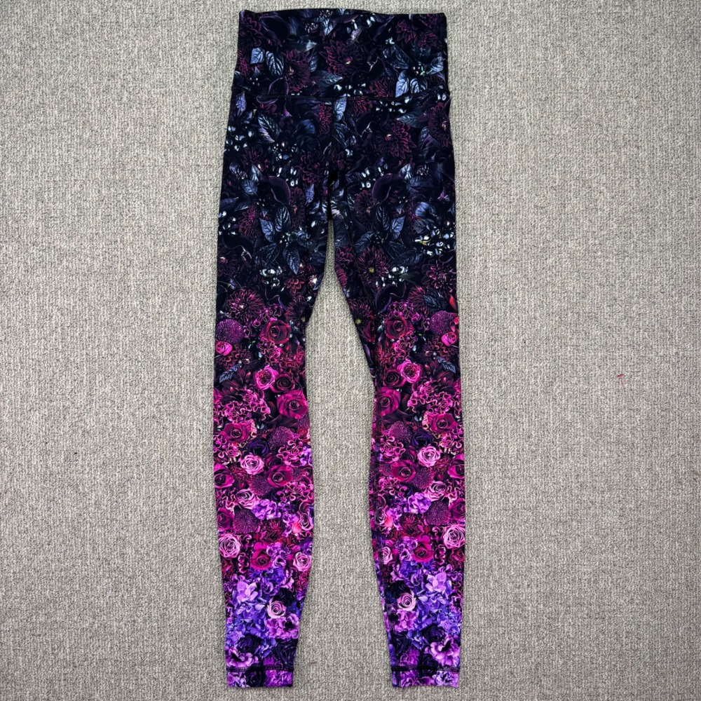 Lululemon‎ Wunder Under High-Rise Tight In Bloom Multi Floral Print Size 4